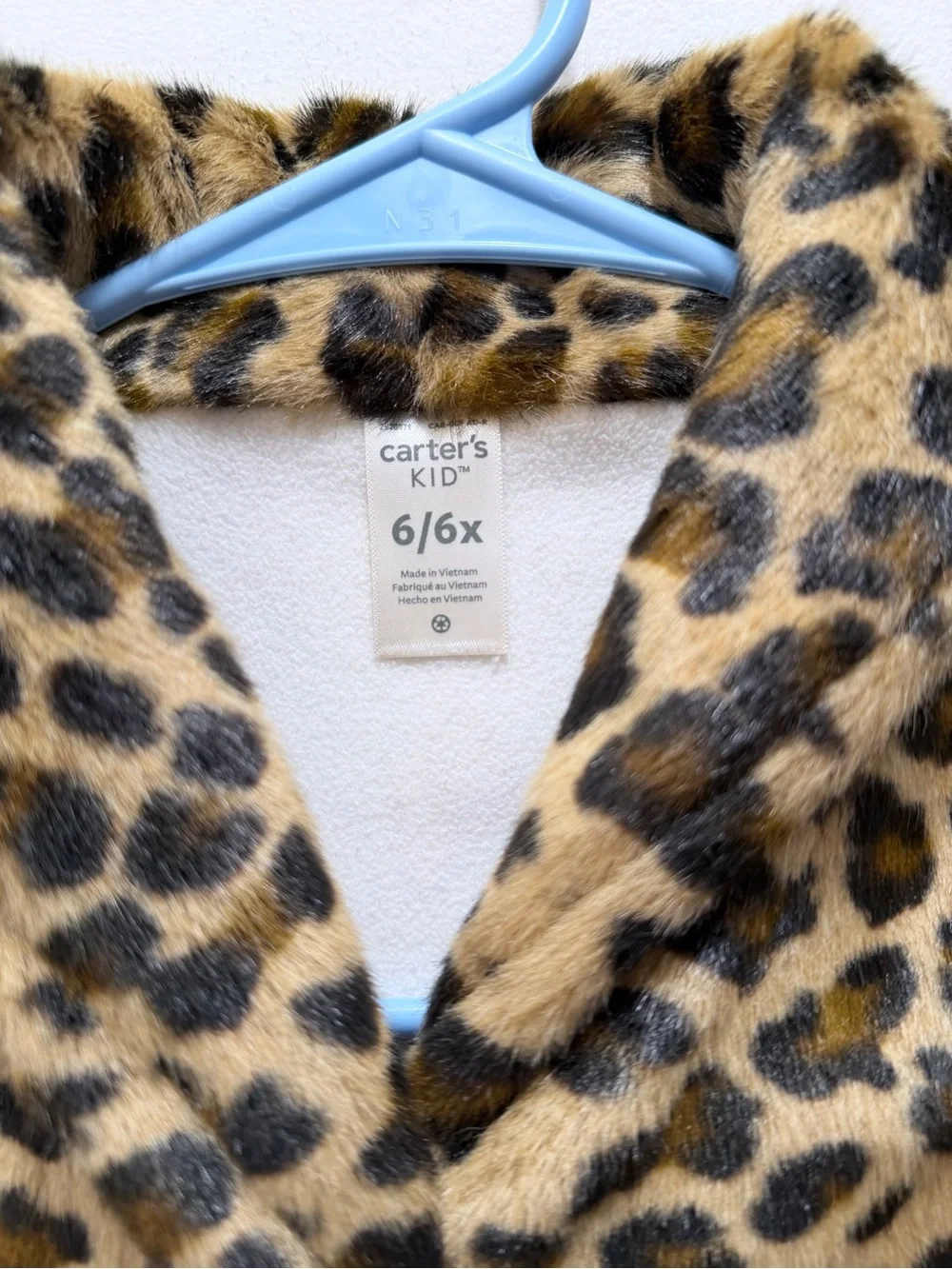 Carter's Leopard Faux Fur Vest in Tan and Black